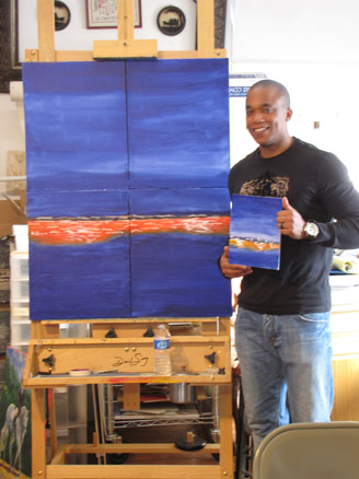 art classes and workshops blue seascape