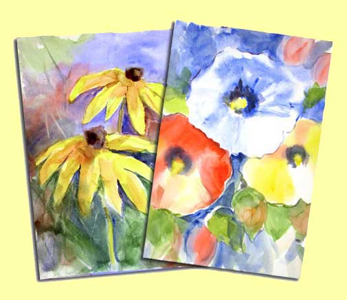 watercolor note cards